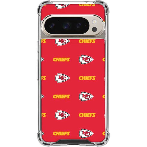 NFL Kansas City Chiefs Blitz Series Pixel 9 Pro XL Clear Case